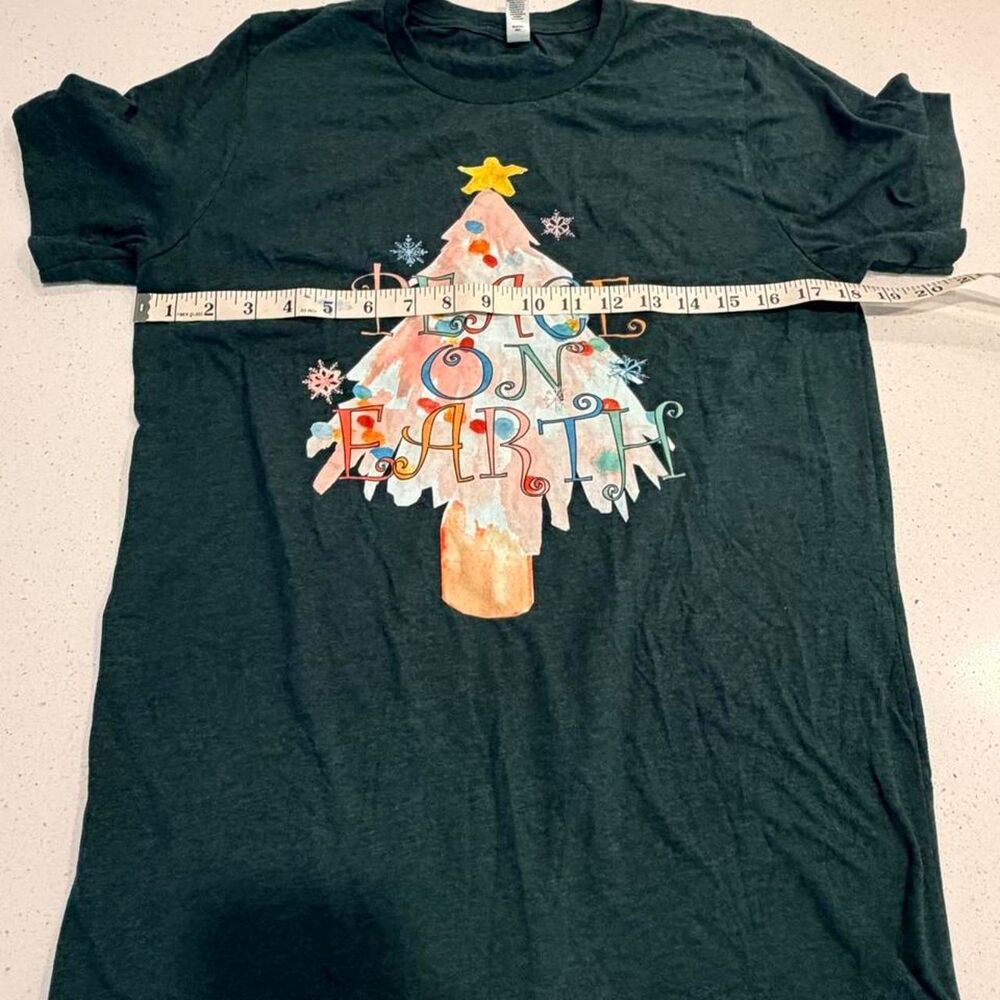 Women's Green and Black T-shirt